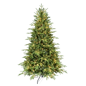 Árbol de Navidad Artificial Moderno Nevado Blanco con Luces LED de 7 y 8 Pies de PE y PVC - Product Image 5