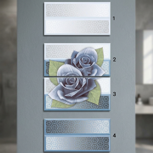Azulejos de pared de cerámica con flor de loto árabe de 300x600mm, diseño moderno Digital de 12x24 para sala de estar Interior de Arabia Saudita - Product Image 1