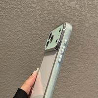 Coque de téléphone portable avancée en diamant pour iPhone 18 17 16 15 14 Pro Max, avec placage électrolytique et colle goutte à goutte, dos transparent