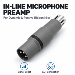 Préamplificateur de microphone en ligne XLR pour microphones dynamiques et à ruban passifs - Product Image 4