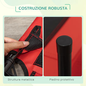 PawHut Summer <b>Dog</b> <b>Bed</b> for <b>Dogs</b> up to 18kg <b>Outdoor</b> and Indoor Pet <b>Bed</b> 76x61x18 cm, Red - Product Image 4