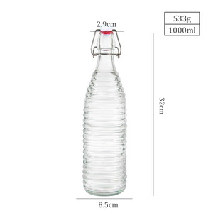 Mới Đến Thiết Kế Sáng Tạo Hot Bán 533G 1000Ml Vòng Hình Dạng Rõ Ràng Đu Top Chai Thủy Tinh OEM Tùy Chỉnh Bao Bì - Product Image 6