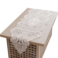 En gros Chemin de table en dentelle blanche tissée, brodé floral ajouré, style vintage, rustique, pour mariage, dîner, fête et décoration de cuisine