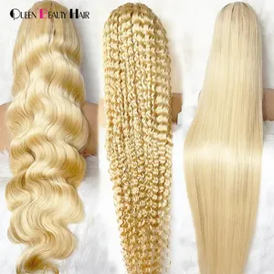 613 tóc vàng bó tóc con người lớp biểu bì phù hợp bán buôn Brazil tóc con người Bó nguyên chồn tóc Trinh Nữ Nhà cung cấp 10-40 inch