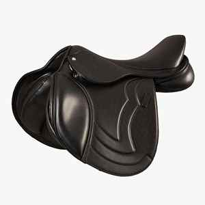 Selle d'obstacle anglaise en cuir synthétique de qualité supérieure, design léger avec boucles en acier inoxydable, idéale pour la course et l'équitation - Product Image 2
