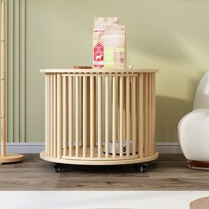 Nouveauté Cage pour chat en bois massif Villa ronde pour chat Cage pour chat à plusieurs niveaux Maison pour chat adulte <span class=keywords><strong>Lit</strong></span> pour chat extra large - Product Image 4