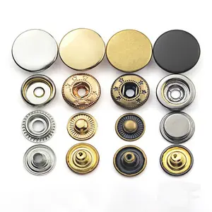 En iyi fiyat yuvarlak giyim DIY giyim yapış bağlantı elemanları Metal Snaps çinko alaşım özelleştirilmiş kaplama düğmeleri Snap düğmesi ile kayış