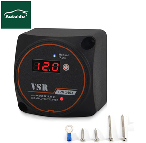 Bộ Cách Ly Pin Kép 12V 140 Amp Với Màn Hình Điện Áp Bộ Cách Ly Pin Thông Minh Rơ Le Nhạy Cảm Điện Áp Chế Độ Thủ Công & Tự Động (VSR) - Product Image 1