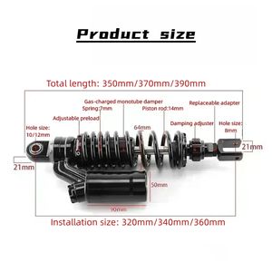 Amortiguador trasero de motocicleta de 320mm, 340mm, 360mm, para AEROX 155 XMAX <span class=keywords><strong>NMAX</strong></span> 155 Pcx 125 150 Scoote - Product Image 4