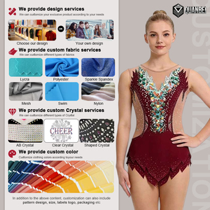 <span class=keywords><strong>Justaucorps</strong></span> de gymnastique en nylon et élasthanne, personnalisables en usine, vente en gros, combinaisons de sport <span class=keywords><strong>pour</strong></span> la gymnastique - Product Image 4
