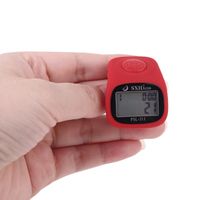 Compteur de doigts numérique 6 canaux avec rétro-éclairage LED pour chanter le temps prière anneau en silicone compteur à main électronique