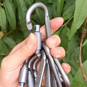 Aluminum Carabiner 8cm Spring <b>Hook</b> Oval Shape Safety <b>Snap</b> <b>Hook</b> Not For Climbing Outdoor Use - Product Image 3