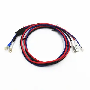 Factory Custom round ring terminal spade terminal 12 awg cable wiring harness wire harness