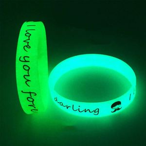Bracelets promotionnels élastiques personnalisés avec logo, bracelet en caoutchouc lumineux personnalisé, bracelet en silicone lumineux - Product Image 3