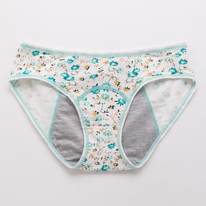 Молодая девушка с цветочным принтом из хлопка и 3 слоя Многоразовые трусы девушки герметичные трусики период гигиенические трусики - Product Image 3