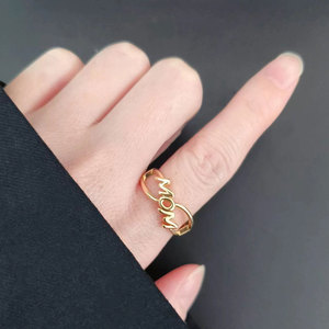 Plain Infinity <b>Rings</b> Minimalist Copper Gold Plated Mom <b>Adjustable</b> <b>Rings</b> Anti Tarnish Jewelry For Women Gift - Product Image 2