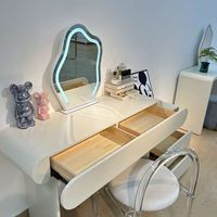 Meubles de maison en bois coiffeuse simple moderne avec armoire d'angle rétractable ensemble de coiffeuse coiffeuse