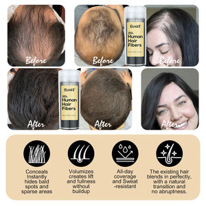 Poudre épaississante <span class=keywords><strong>pour</strong></span> <span class=keywords><strong>cheveux</strong></span> en fibres de <span class=keywords><strong>cheveux</strong></span> humains 100% naturels de qualité supérieure, applicateur en spray, kératine naturelle, couvre la perte de <span class=keywords><strong>cheveux</strong></span>, <span class=keywords><strong>gel</strong></span> coiffant <span class=keywords><strong>pour</strong></span> <span class=keywords><strong>cheveux</strong></span> - Product Image 5