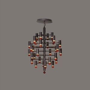 Pouenat Arbre Bulles Chandelier Black E14 <b>Led</b> <b>Lights</b> Switch Control Pendant <b>Light</b> - Product Image 1