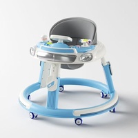 Marche-bébé pour tout-petits de 6 à 18 mois avec capacité de charge de 10 kg, cadre pliable, plateau musical et frein intégré