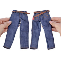 Vêtements de poupée personnalisés en gros, échelle 1:6, jeans classiques en denim pour figurines d'action LV06-1 Guangdong