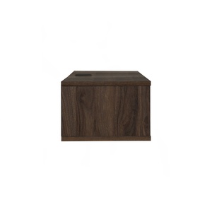 Sleek Walnut colour HIRADO 1.8M Wall Mounted TV Cabinet <b>Floating</b> Media <b>Unit</b> with Storage Shelf for Contemporary Home Interiors - Product Image 3