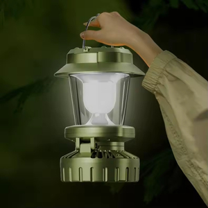 <b>Solar</b>-<b>Powered</b> Fan Camping <b>Lantern</b>, Rechargeable Portable Multi-Functional Ambient Light for Home and Outdoor Use - Product Image 5