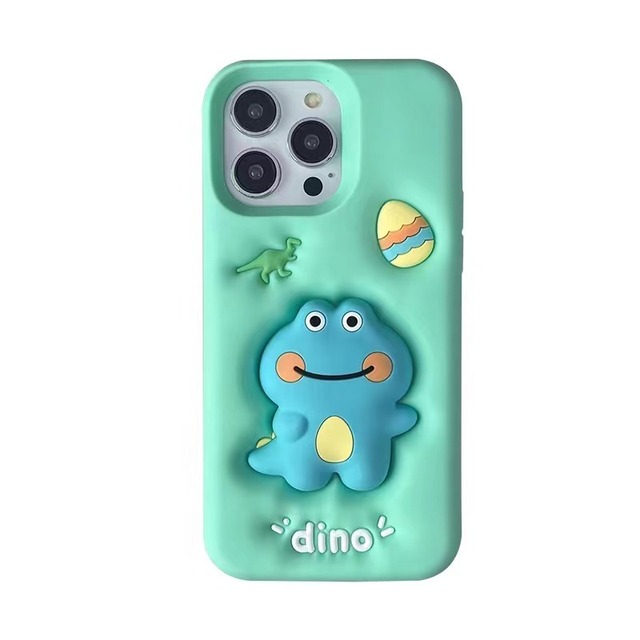 New Arrival Girl Phone Cases Cute Cartoon Dinosaur Pattern Anti-scratch Soft Silicone Phone case for apple 14 Pro Max 11