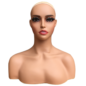 Manichino di Lusso in PVC a Mezzo Busto con Spalle <span class=keywords><strong>per</strong></span> Esposizione <span class=keywords><strong>Parrucche</strong></span>, Teste di Manichino in Fibra di Vetro Afroamericane <span class=keywords><strong>per</strong></span> Cappelli e <span class=keywords><strong>Parrucche</strong></span> - Product Image 3