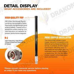 Tầm Xa nhiệm vụ nặng nề UHF 10km phạm vi 6/8 ± 1dbi Omni đa hướng cho N-J trắng cho trạm gốc ngoài trời - Product Image 3