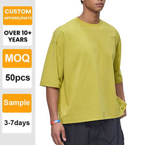 เสื้อยืดคอกลมทรงหลวม ผ้าคอตตอน 100% คุณภาพสูง รับสกรีนโลโก้ตามสั่ง ขายส่ง ปักลายได้ สำหรับผู้ชาย - Product Image 3