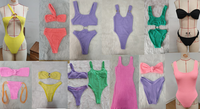 Bikini pour femmes personnalisé Usine UPF50 + Maillots de bain froissés Haute qualité Maillots de bain durables pour femmes Bas quantité minimale de commande Fabricant de vêtements de plage