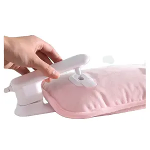 pink waist belt sample electric hot water bottle Double Handle electric Hot Water bag