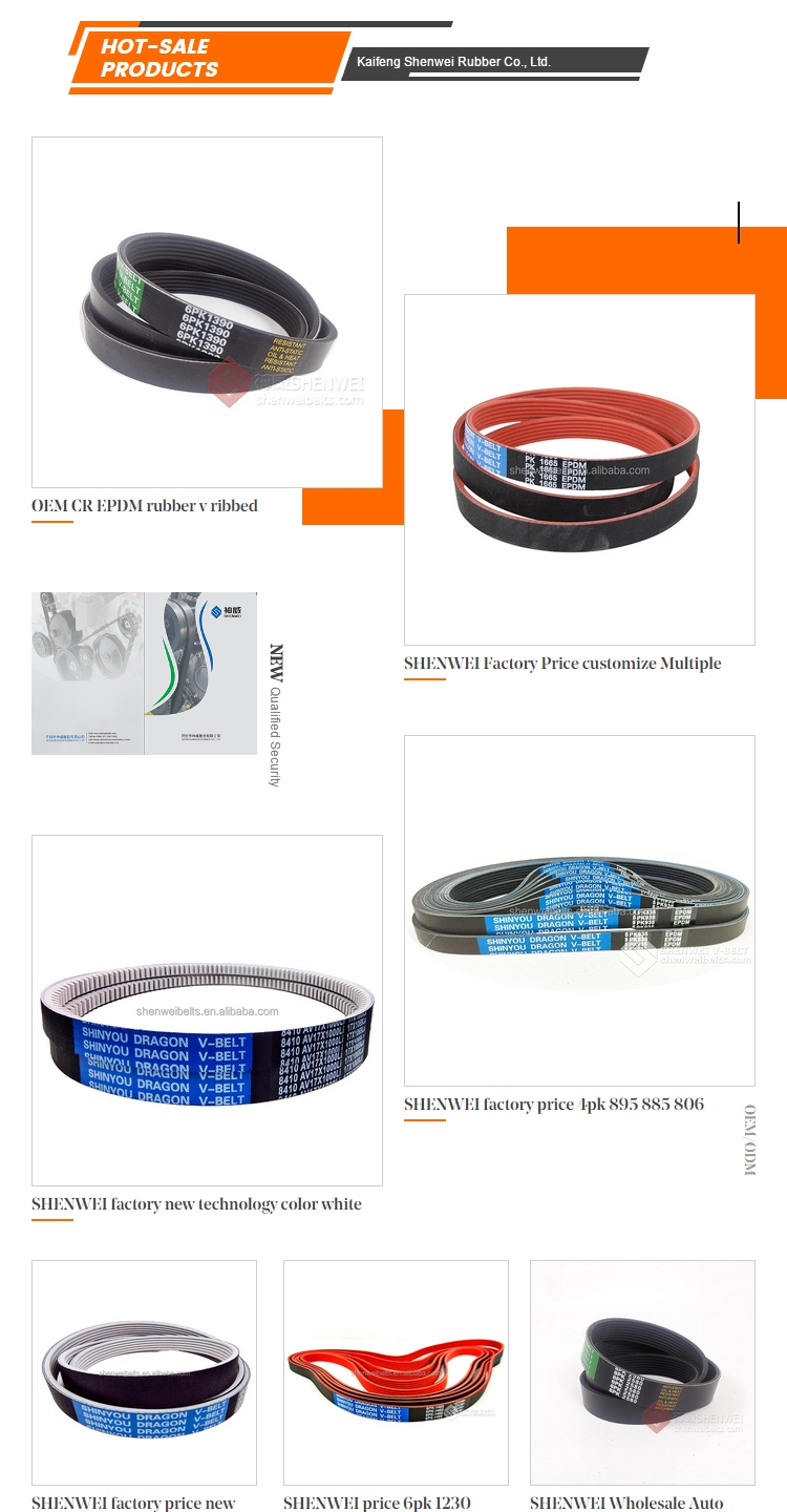 OEM CR EPDM Manufacturing Plant Auto 8pk1443 V Ribbed Belt