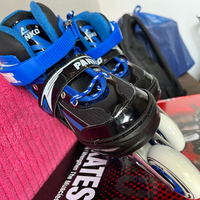 Chaussures de roller en ligne à 4 roues, semelle intermédiaire en caoutchouc, semelle extérieure en plastique, tige en PU, unisexe, hiver, automne, printemps, chaussures de roller