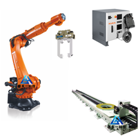 Bras robotique de classe haute performance à 6 axes, KUKA KR 210 R3100-2, avec kit de préparation et rail linéaire, pince Schunk