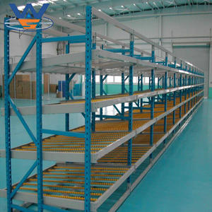 Стеллажи гравитационные стальные для хранения коробок, логистических систем склада, систем выдачи товаров, регулируемая конструкция, стеллаж для проточной логистики картонных коробок - Product Image 5