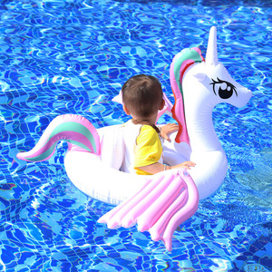 Inflatable Unicorn Swimming Ring For Child 120x100x60cm PVC Float Pool Toy Novelty Cartoon Design - Product Image 1