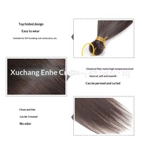 150g Mèches de cheveux synthétiques transfrontalières avec double trame machine et fibre haute température pour tressage et dreadlocks