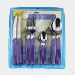 Giá rẻ nhựa xử lý <span class=keywords><strong>Flatware</strong></span> 24 cái thiết lập dao kéo Knife Fork Spoon Đối với trang chủ Đảng tổ chức sự kiện - Product Image 2