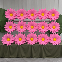 Roze Daisy Bloemenwandpaneel Reuze Papieren Kunstbloem Bruiloft Evenement Decoratie Commerciële Bloemendisplay Fabriek Leverancier