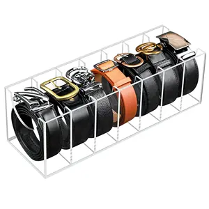Factory Wholesale Custom Belt Organizer Belt Tie Accessories Jewelry Watch Bracelets Storage Holder Acrylic Belt Storage Holder