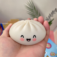 Jouet anti-stress de haute qualité, jouet de relaxation à presser et lâcher, jouet anti-stress en forme de boulette vapeur, jouet squishy en forme de dumpling pour Needoh Box