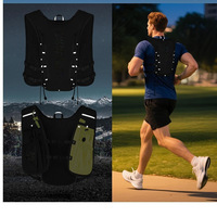 En stock Nouveau Gilet de course à pied respirant, imperméable et réfléchissant avec poche à eau, Sac à dos de trail running pour hommes et femmes, Équipement de course et de randonnée en extérieur