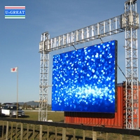 Écran LED numérique P5.95 incurvé, ultra-fin, 500*500mm, pour location de scène et usage commercial