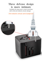 Adaptateur de charge universel de voyage haute performance 1500W QC3.0 avec charge rapide USB Type-C et 3 ports USB pour appareil photo et écouteurs