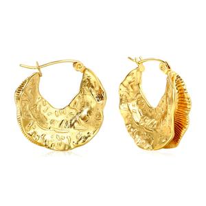 Vintage Style Stainless Steel Jewelry 18k Gold Plated Irregular Statement Hoop <b>Earrings</b> Trendy Geometric <b>Unusual</b> Huggie <b>Earrings</b> - Product Image 6