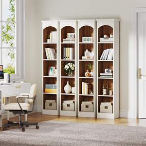 Tribesigns Bibliothèque étroite de 70.9 pouces de hauteur, étagère cubique à 5 niveaux avec rangement, étagères de présentation d'angle minces modernes - Product Image 4