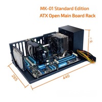 Cadre de châssis d'ordinateur Mini ATX durable Pièces faites à la main faciles à utiliser Carte mère stable Rack de mine Stock de refroidisseur de boîtier à air ouvert