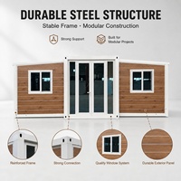 Maison modulaire mobile préfabriquée étanche à installation rapide, conteneur extensible de 30 pieds avec murs en panneaux sandwich